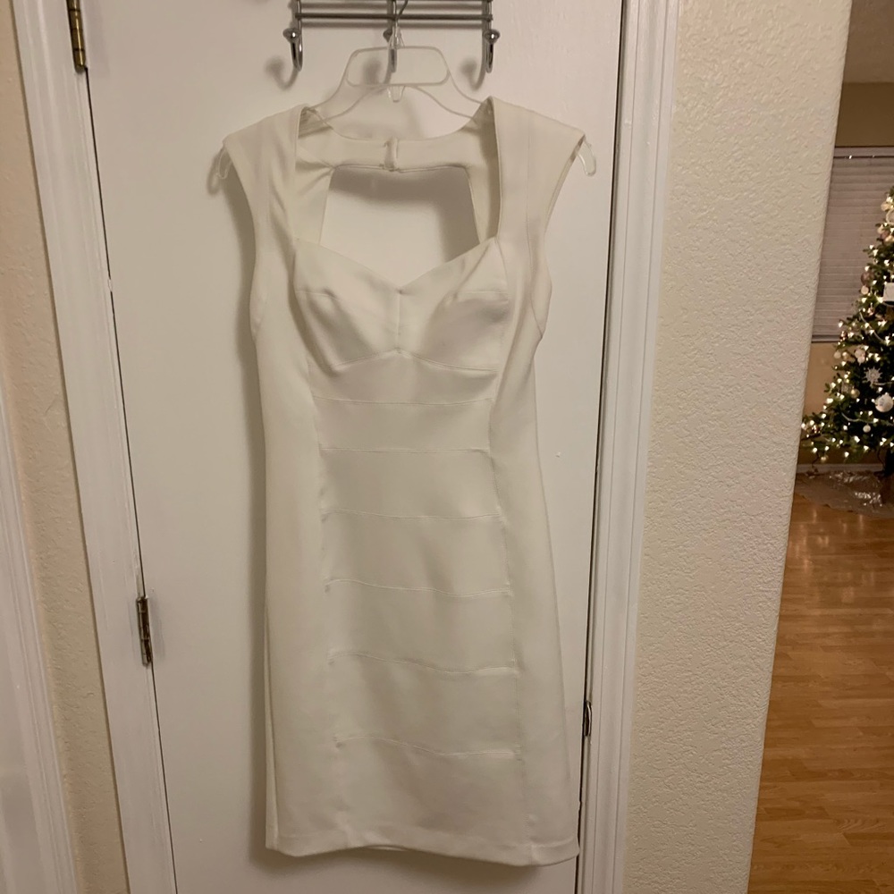 White form fitting dress